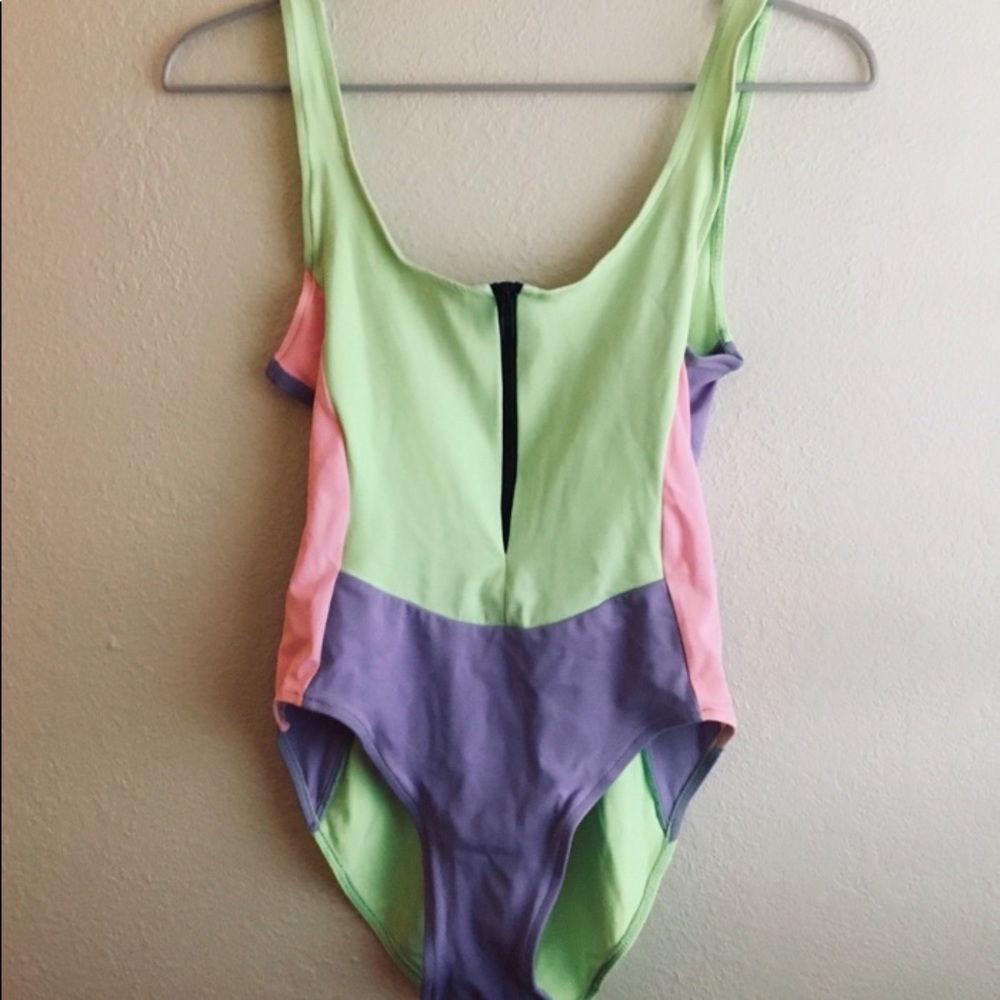 Vintage color block bathing suit